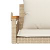 vidaXL H&auml;ngebank mit Kissen Beige 109x62x40 cm Poly Rattan