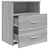 vidaXL Nachttische 2 Stk. Grau Sonoma 50x32x60 cm