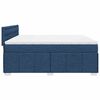 vidaXL Boxspringbett mit Matratze Blau 200x200 cm Stoff