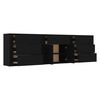 vidaXL Sideboards 3 Stk. Schwarz Holzwerkstoff