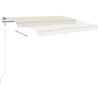 vidaXL Automatische Markise mit LED & Windsensor 350x250 cm Creme