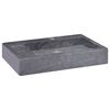 vidaXL Waschbecken Schwarz 58x39x10 cm Marmor