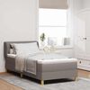 vidaXL Boxspringbett mit Matratze mit Kopfteil Taupe 80 x 200 cm Stoff