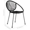 vidaXL 3-tlg. Bistro-Set PVC Rattan Schwarz