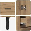 vidaXL Highboard mit Schubladen 2 pcs Artisan-Eiche Holzwerkstoff
