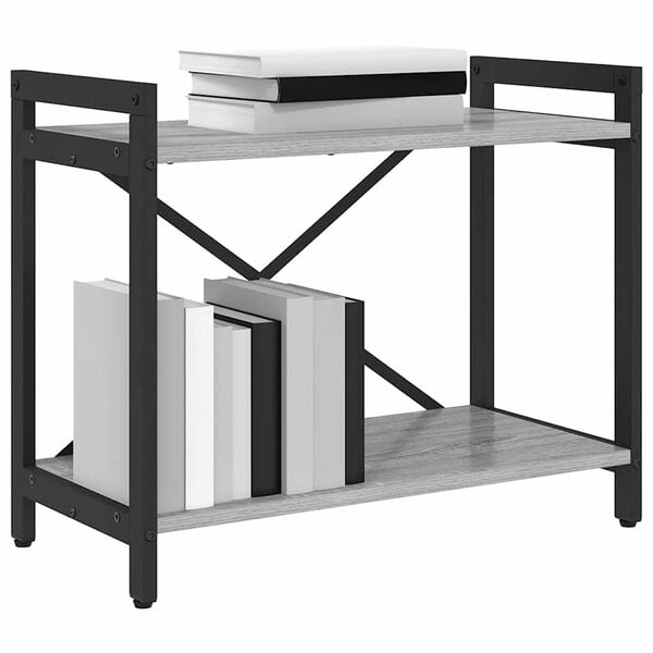 vidaXL B&uuml;cherregal Grau Sonoma 60 x 30 x 50 cm Holzwerkstoff
