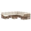 vidaXL Gartensofa-set 12 pcs Beige und Cremewei&szlig; Poly-Rattan