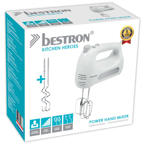 Bestron Handmixer Kitchen Heroes AHM300W 300W Wei&szlig;