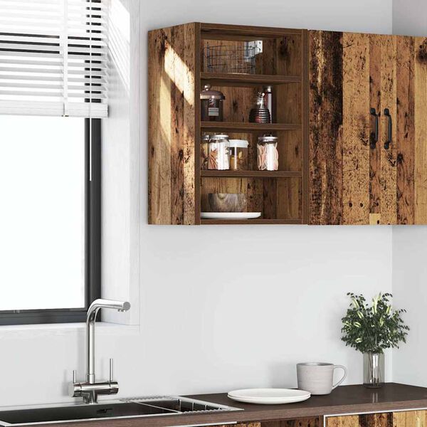 vidaXL H&auml;ngeschrank Riga Altholz-Optik 40x29,5x60 cm Holzwerkstoff
