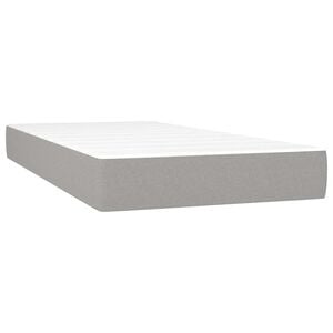 vidaXL Taschenfederkernmatratze Mittel Hellgrau 80x200x20 cm Stoff