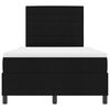 vidaXL Boxspringbett mit Matratze mit LED Schwarz 120 x 200 cm Stoff