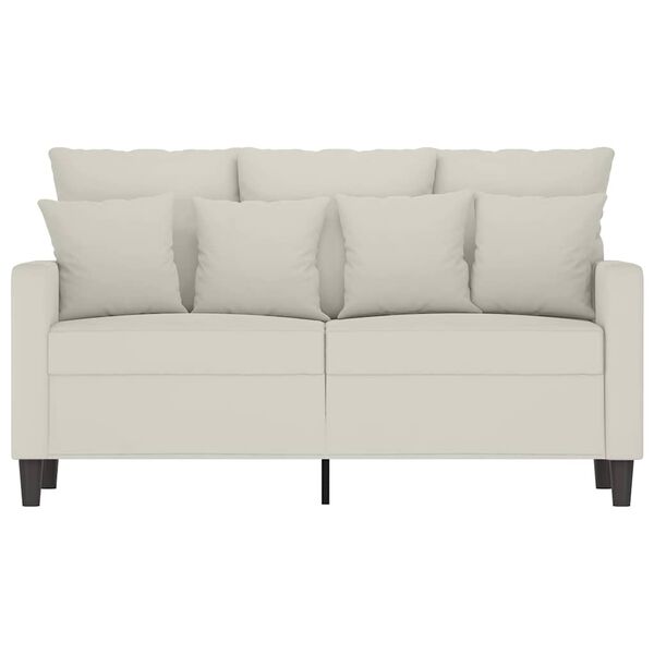 vidaXL 2-Sitzer-Sofa Creme 120 cm Samt