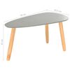 vidaXL Couchtische 2 Stk. Grau Kiefer Massivholz