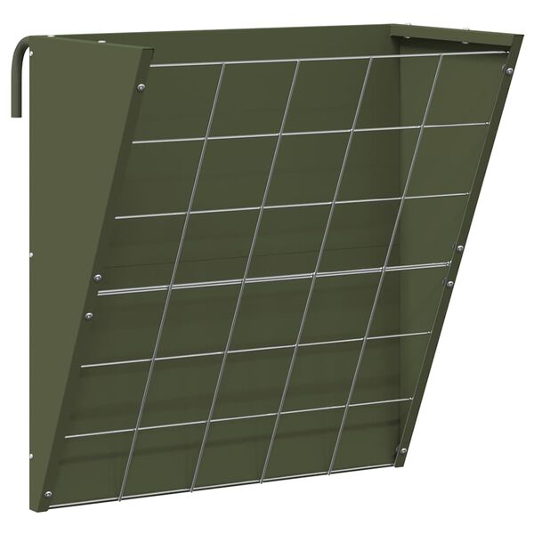 vidaXL H&auml;ngender Heufutterspender Olive Gr&uuml;n 61 x 33 x 66 cm