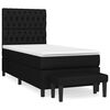 vidaXL Boxspringbett mit Matratze Schwarz 90x190 cm Stoff