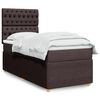 vidaXL Boxspringbett mit Matratze Dunkelbraun 90x200 cm Stoff