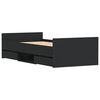vidaXL Bettgestell mit Kopf- und Fußteil Schwarz 100x200 cm