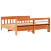 vidaXL Massivholzbett ohne Matratze Wachsbraun 180x200 Kiefernholz