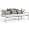 vidaXL Schlafsofa Bettgestell Grau Metall 90x200 cm