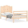 vidaXL Massivholzbett mit Kopfteil 100x200 cm