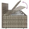 vidaXL Gartensofa 3-Sitzer mit Kissen Grau Poly Rattan