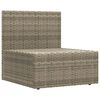 vidaXL 11-tlg. Garten-Lounge-Set mit Kissen Grau Poly Rattan