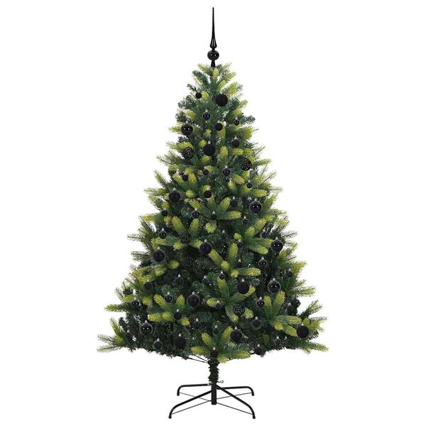 vidaXL K&uuml;nstlicher Klapp-Weihnachtsbaum mit 300 LEDs Gr&uuml;n 180 cm