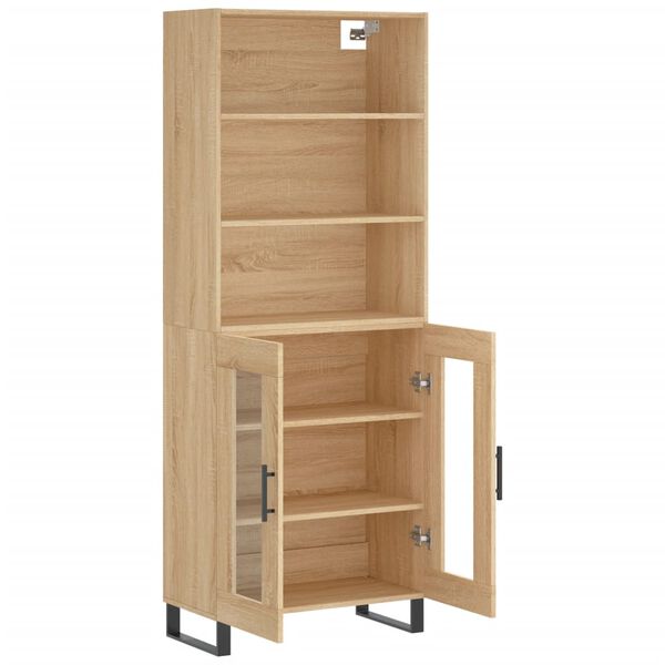 vidaXL Highboard Sonoma-Eiche 69,5x34x180 cm Holzwerkstoff