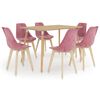 vidaXL 7-tlg. Essgruppe Rosa