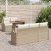 vidaXL Garten-Sofa-Set mit Kissen 6 pcs Beige und Creme