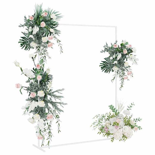 vidaXL Hochzeitsbogen Wei&szlig; 150 x 49,5 x 200 cm Stahl