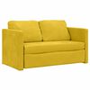 vidaXL Bodensofa mit Schlaffunktion Dunkelgelb 122x204x55 cm Samt
