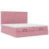 vidaXL Ottoman-Bett mit Matratzen & LEDs Rosa 200x200 cm Samt