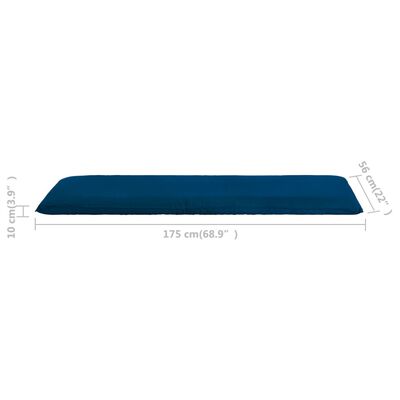 vidaXL Sonnenliege Klappbar Oxford-Gewebe Marineblau