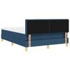 vidaXL Boxspringbett mit Matratze mit Kopfteil Blau 140 x 200 cm Stoff