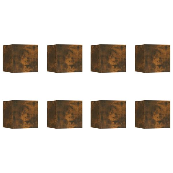 vidaXL TV-Wandschrank 8 Stk. Räuchereiche 30,5x30x30 cm