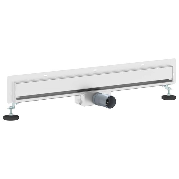 vidaXL Wandmontierter Duschablauf Silber 70 cm Edelstahl 304