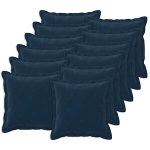 vidaXL Kissen mit Kissen HOUTEN 12 Stk. Blau Mikrofaser Fleece