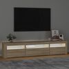 vidaXL TV-Schrank mit LED-Leuchten Sonoma-Eiche 195x35x40 cm
