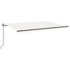 vidaXL Automatische Markise mit LED & Windsensor 500x350 cm Creme