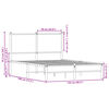 vidaXL Metallbett ohne Matratze Braun Eichen-Optik 120x190 cm
