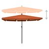 vidaXL Sonnenschirm mit Mast 210x140 cm Terracotta-Rot