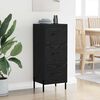 vidaXL Sideboard Schwarz Eichen-Optik 34 x 34,5 x 90 cm Holzwerkstoff