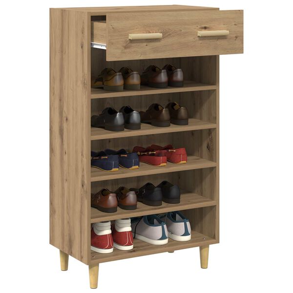 vidaXL Schuhschrank Kunsthandwerk Eiche 60 x 35 x 105 cm Holzwerkstoff