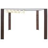 vidaXL Pavillon mit Dach Poly Rattan 300x300x220 cm Braun und Creme