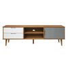 vidaXL TV-Schrank MOLDE Braun 158x40x49 cm Massivholz Kiefer