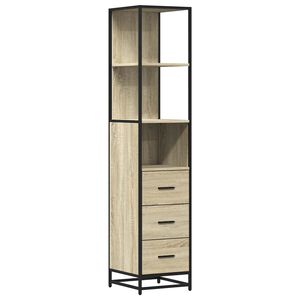 vidaXL Badschrank Sonoma-Eiche 35x37,5x166 cm Holzwerkstoff