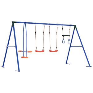 vidaXL Outdoor Schaukelset Mehrfarbig Stahl und PE