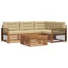 vidaXL Outdoor-Sofagarnitur 5 stk. Natur und Beige