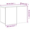 vidaXL TV-Wandschrank Schwarz 60x30x41 cm